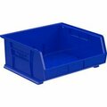 Akro-Mils Hang & Stack Storage Bin, Plastic, Blue, 6 PK 30250 BLUE